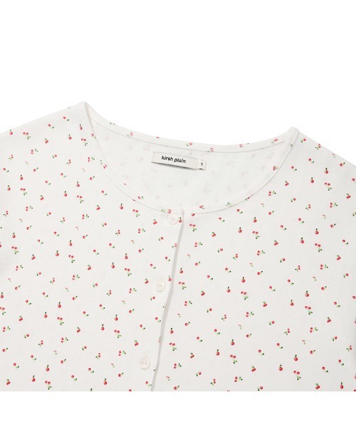 KIRSH（キルシー）の「KIRSH PLAIN ROUND NECK SLIM CARDIGAN キルシー プレーン ラウンド ネック スリム カーディガン（カーディガン/ボレロ・レディース・ホワイト/ダークネイビー・ONE SIZE）」の8枚目の写真