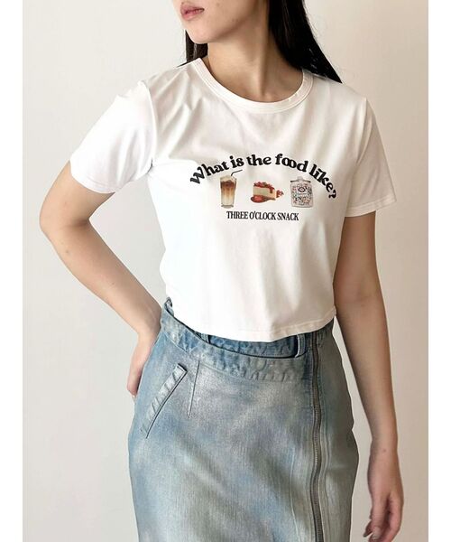 CALNAMUR(カルナムール)の「アソートプリントTシャツ(Tシャツ/カットソー・レディース・ネイビー/ホワイト/オフホワイト/グレー・FREE)」の6枚目の写真