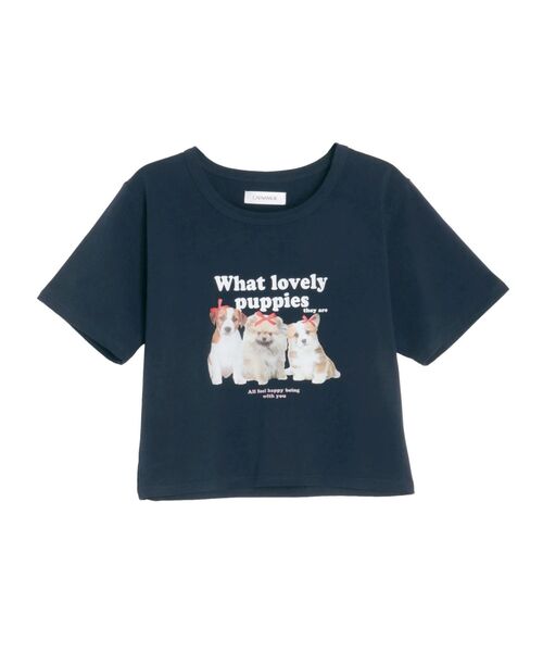CALNAMUR(カルナムール)の「アソートプリントTシャツ(Tシャツ/カットソー・レディース・ネイビー/ホワイト/オフホワイト/グレー・FREE)」の4枚目の写真