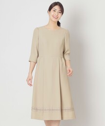 TO BE CHIC（トゥー ビー シック）の「ヘムボーダーレース ワンピース（ワンピース）」