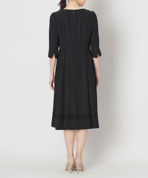 美品】TO BE CHIC 黒レースワンピース 42号 総レース