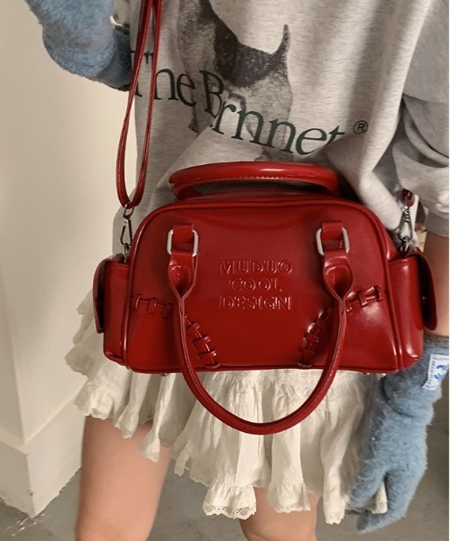 gossip!ロサンゼルス(ゴシップロサンゼルス)の「Y2K マルチポケットショルダーバッグ2WAY(ショルダーバッグ・レディース・ワイン・FREE)」の8枚目の写真