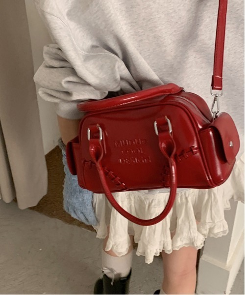 gossip!ロサンゼルス(ゴシップロサンゼルス)の「Y2K マルチポケットショルダーバッグ2WAY(ショルダーバッグ・レディース・ワイン・FREE)」の9枚目の写真