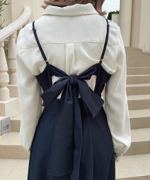 an another angelus（アンアナザーアンジェラス）の「バックカッティングキャミワンピース（ワンピース・レディース・トップグレー/ブルーグリーン/ネイビー/ライトグリーン/レッド/ブラウン・FREE）」の11枚目の写真