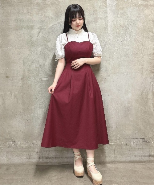 セール】バックカッティングキャミワンピース（ワンピース）｜an
