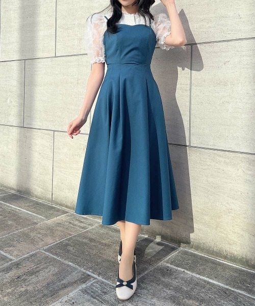 an another angelus（アンアナザーアンジェラス）の「バックカッティングキャミワンピース（ワンピース・レディース・トップグレー/ブルーグリーン/ネイビー/ライトグリーン/レッド/ブラウン・FREE）」の15枚目の写真