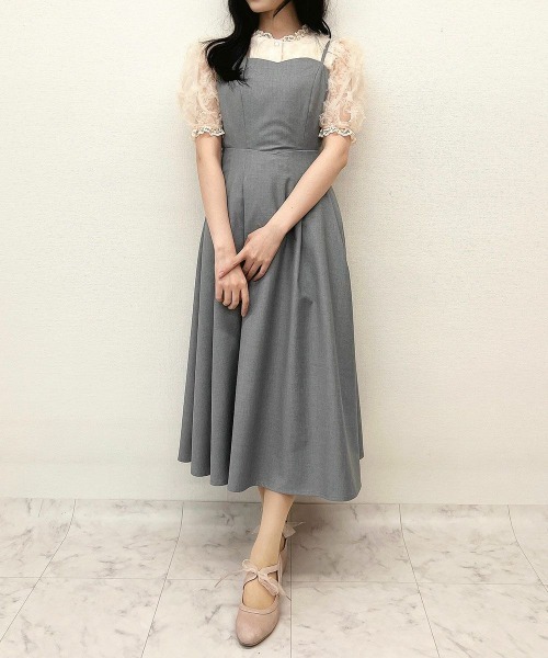 an another angelus（アンアナザーアンジェラス）の「バックカッティングキャミワンピース（ワンピース・レディース・トップグレー/ブルーグリーン/ネイビー/ライトグリーン/レッド/ブラウン・FREE）」の17枚目の写真