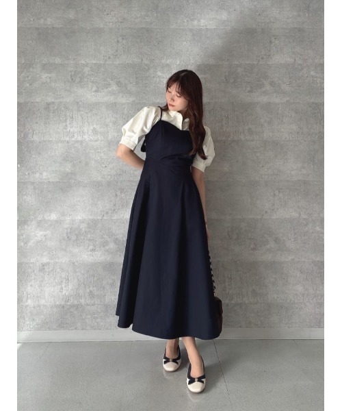 バックカッティングキャミワンピース (BLACK) バックカッティングキャミワンピース(ワンピース)|an another