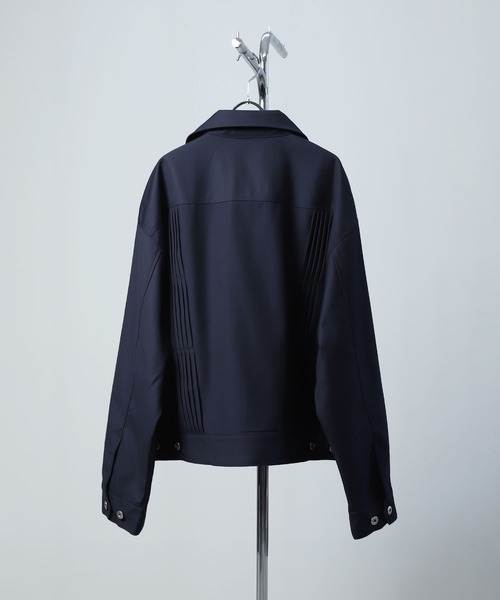 NILWAY（ニルウェイ）の「スタッズデザイン ショート丈 コンパクトジャケット（ブルゾン・メンズ・ブラック/ネイビー/ライトグレー・MEDIUM/LARGE）」の4枚目の写真