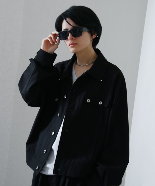 NILWAY（ニルウェイ）の「スタッズデザイン ショート丈 コンパクトジャケット（ブルゾン・メンズ・ブラック/ネイビー/ライトグレー・MEDIUM/LARGE）」の10枚目の写真