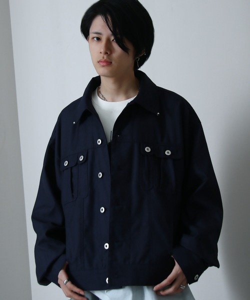 NILWAY（ニルウェイ）の「スタッズデザイン ショート丈 コンパクトジャケット（ブルゾン・メンズ・ブラック/ネイビー/ライトグレー・MEDIUM/LARGE）」の20枚目の写真