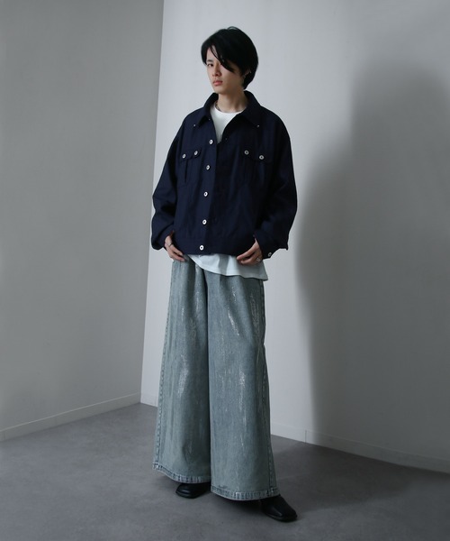 NILWAY（ニルウェイ）の「スタッズデザイン ショート丈 コンパクトジャケット（ブルゾン・メンズ・ブラック/ネイビー/ライトグレー・MEDIUM/LARGE）」の21枚目の写真