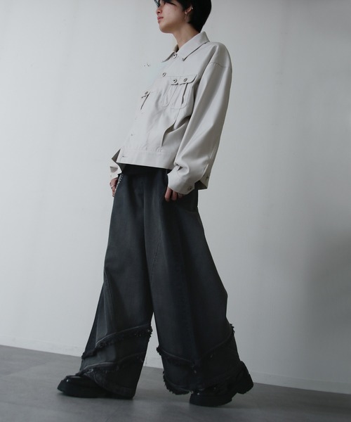 NILWAY（ニルウェイ）の「スタッズデザイン ショート丈 コンパクトジャケット（ブルゾン・メンズ・ブラック/ネイビー/ライトグレー・MEDIUM/LARGE）」の18枚目の写真