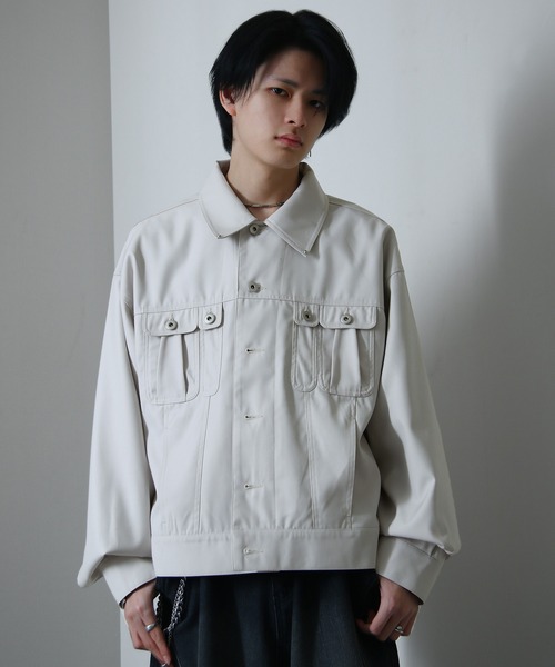 NILWAY（ニルウェイ）の「スタッズデザイン ショート丈 コンパクトジャケット（ブルゾン・メンズ・ブラック/ネイビー/ライトグレー・MEDIUM/LARGE）」の16枚目の写真