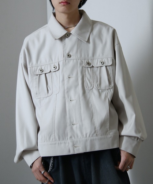 NILWAY（ニルウェイ）の「スタッズデザイン ショート丈 コンパクトジャケット（ブルゾン・メンズ・ブラック/ネイビー/ライトグレー・MEDIUM/LARGE）」の19枚目の写真