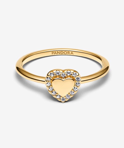 PANDORA(パンドラ)の「エングレーバブル ハート ハロー リング(リング・レディース・イエローゴールド・52/54/56)」の2枚目の写真