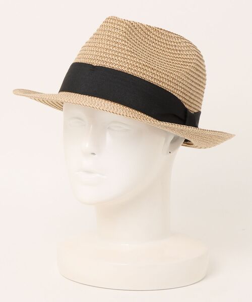 UNION STATION（ユニオンステーション）の「ペーパーハット/ストローハット（ハット・メンズ・ベージュ/ブラック・FREE）」の2枚目の写真