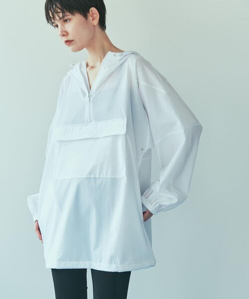 URBAN RESEARCH（アーバンリサーチ）の「『UVカット』Swim URBAN RESEARCH　スイムアノラックパーカー（水着・レディース・ネイビー/ホワイト/ライトブルー・FREE）」の6枚目の写真