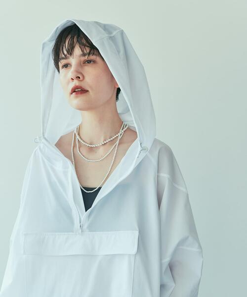URBAN RESEARCH(アーバンリサーチ)の「『UVカット』Swim URBAN RESEARCH スイムアノラックパーカー(水着・レディース・ネイビー/ホワイト/ライトブルー・FREE)」の6枚目の写真