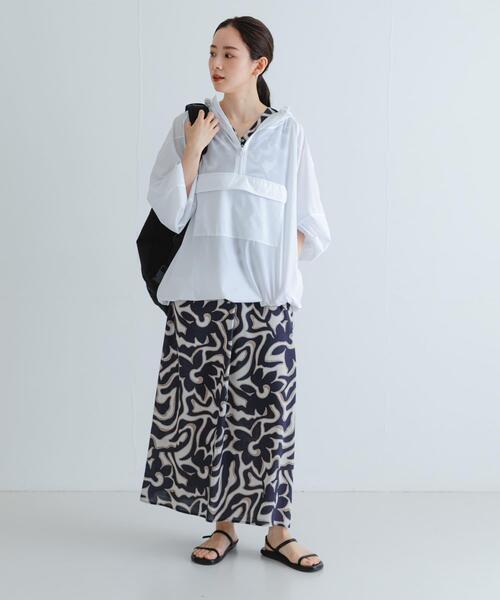 URBAN RESEARCH(アーバンリサーチ)の「『UVカット』Swim URBAN RESEARCH スイムアノラックパーカー(水着・レディース・ネイビー/ホワイト/ライトブルー・FREE)」の8枚目の写真