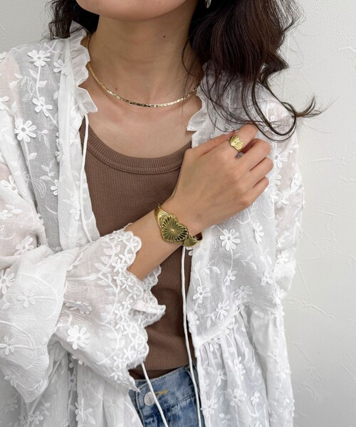 fredy emue（フレディエミュ）の「【chibi jewels/チビ・ジュエルズ】ハートコンチョバングル（ブレスレット・レディース・ゴールド・FREE）」の3枚目の写真