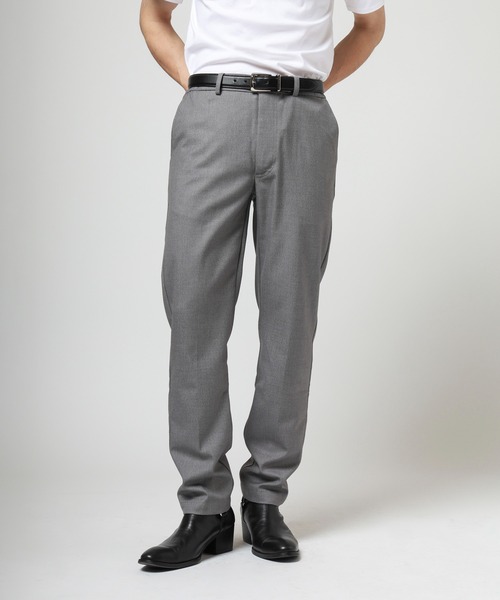 VANQUISH(ヴァンキッシュ)の「VANQUISH / ヴァンキッシュ T/R ストレッチ スラックスパンツ(スラックス・メンズ・ブラック/ライトブラウン/グレー・M/L)」の3枚目の写真