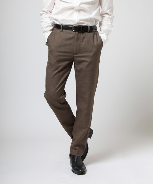 VANQUISH(ヴァンキッシュ)の「VANQUISH / ヴァンキッシュ T/R ストレッチ スラックスパンツ(スラックス・メンズ・ブラック/ライトブラウン/グレー・M/L)」の1枚目の写真