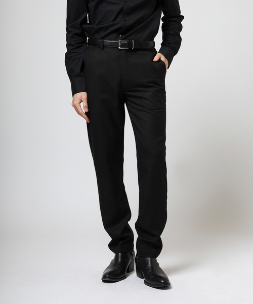 VANQUISH(ヴァンキッシュ)の「VANQUISH / ヴァンキッシュ T/R ストレッチ スラックスパンツ(スラックス・メンズ・ブラック/ライトブラウン/グレー・M/L)」の2枚目の写真