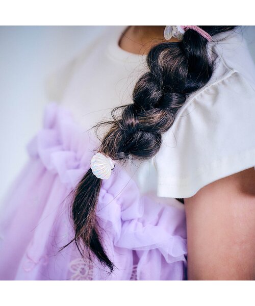 キラキラシェルヘアゴム2個セット（ヘアゴム）｜apres les cours