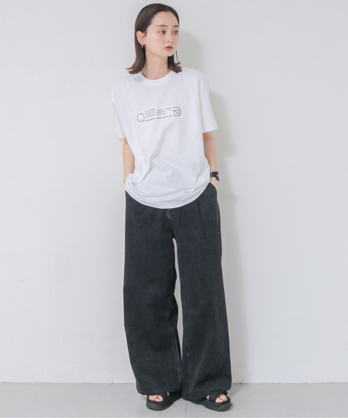 UNIT CHEST(ユニットチェスト)の「【UNIT CHEST】unique unisex T-shirt VTFAコラボT ”SAFETY PIN” by Aya Yamamoto(Tシャツ/カットソー・レディース・ホワイト/ブラック・L/M/S)」の7枚目の写真