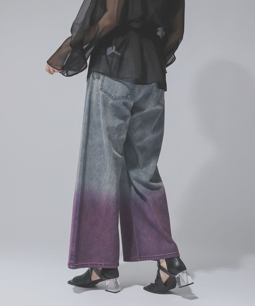 HARE（ハレ）の「アソートカコウワイドデニムパンツ(HARE)（デニム