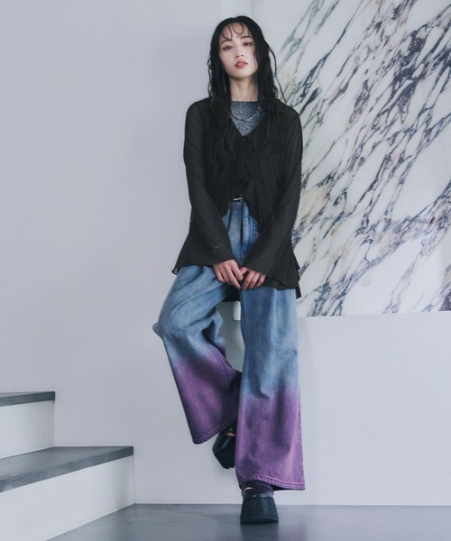 セール】アソートカコウワイドデニムパンツ(HARE)（デニムパンツ