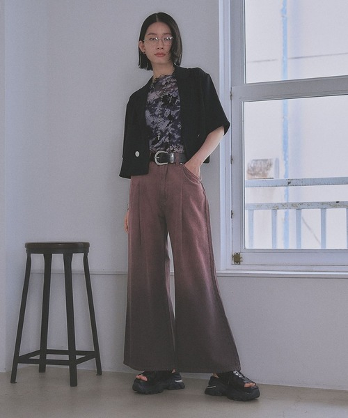 HARE アソートカコウワイドデニムパンツ HARE ジーンズ デニム デニムパンツ アソートカコウワイドデニム