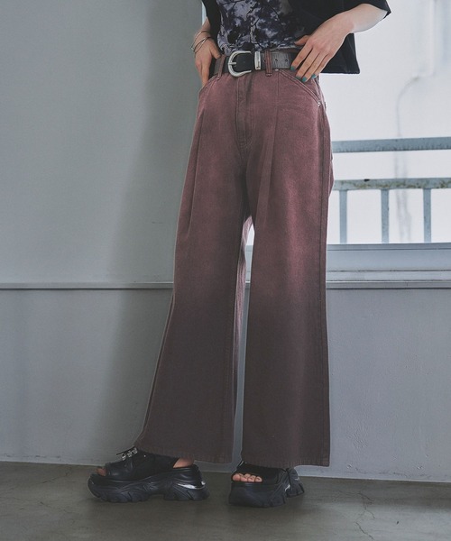 セール】アソートカコウワイドデニムパンツ(HARE)（デニムパンツ