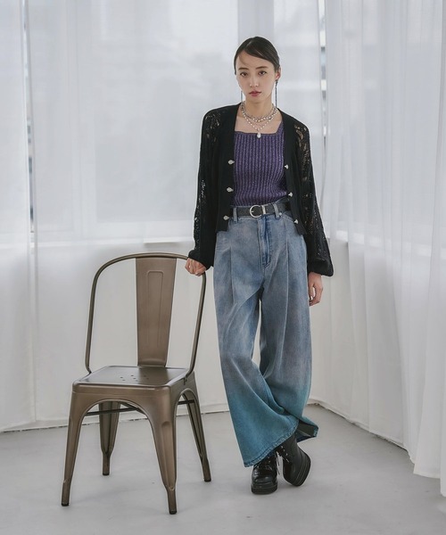 セール】アソートカコウワイドデニムパンツ(HARE)（デニムパンツ