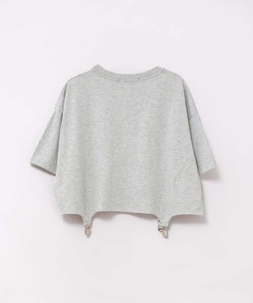 RNA(アールエヌエー)の「M2458 ガーターベルトショートT(Tシャツ/カットソー・レディース・ホワイト/ブラック/杢グレー・MEDIUM)」の9枚目の写真