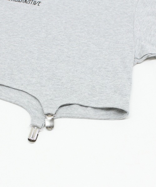 RNA(アールエヌエー)の「M2458 ガーターベルトショートT(Tシャツ/カットソー・レディース・ホワイト/ブラック/杢グレー・MEDIUM)」の20枚目の写真