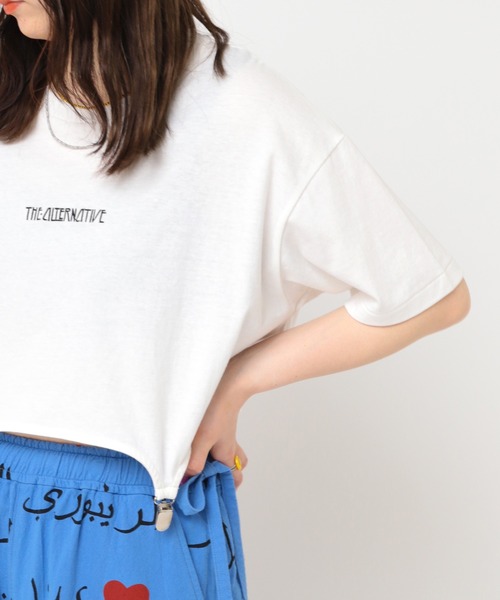 RNA(アールエヌエー)の「M2458 ガーターベルトショートT(Tシャツ/カットソー・レディース・ホワイト/ブラック/杢グレー・MEDIUM)」の13枚目の写真
