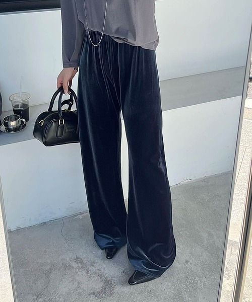 DECADE CLASSIC(ディケイド クラシック)の「【DECADE CLASSIC】ベルベットワイドパンツ(その他パンツ・レディース・ブラック/ネイビー/ブラウン・MEDIUM/LARGE)」の5枚目の写真