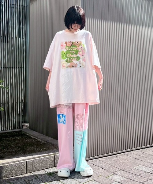 Candy Stripper(キャンディストリッパー)の「CANDY LAND BIG BIG Tシャツ(Tシャツ/カットソー・レディース・オフホワイト/ライトブルー/ブラック/ピンク・FREE)」の10枚目の写真