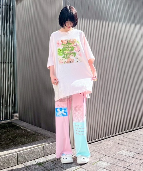 Candy Stripper(キャンディストリッパー)の「CANDY LAND BIG BIG Tシャツ(Tシャツ/カットソー・レディース・オフホワイト/ライトブルー/ブラック/ピンク・FREE)」の11枚目の写真