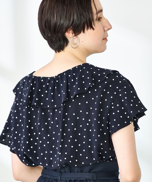 NOLLEY’S（ノーリーズ）の「2wayラッフル衿ブラウス（シャツ/ブラウス・レディース・オフホワイト/ブラック/ホワイト系その他2/ブルー系その他6/ホワイト系その他3/ブラック系その他2・38）」の20枚目の写真