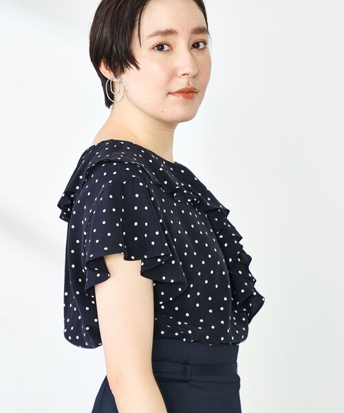 2wayラッフル衿ブラウス NOLLEY'S ブラウス シャツ 2wayラッフル衿ブラウス レディース