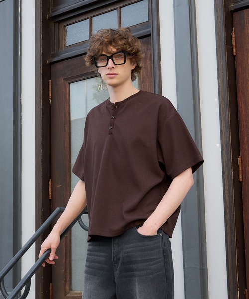 thermal henry neck T‐shirt/サーマルヘンリーネックTシャツ（T