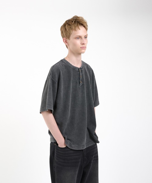 thermal henry neck T‐shirt/サーマルヘンリーネックTシャツ（T