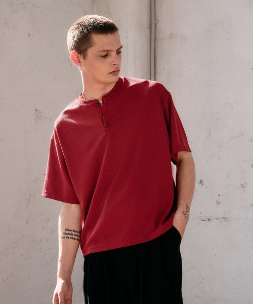 thermal henry neck T‐shirt/サーマルヘンリーネックTシャツ（Tシャツ