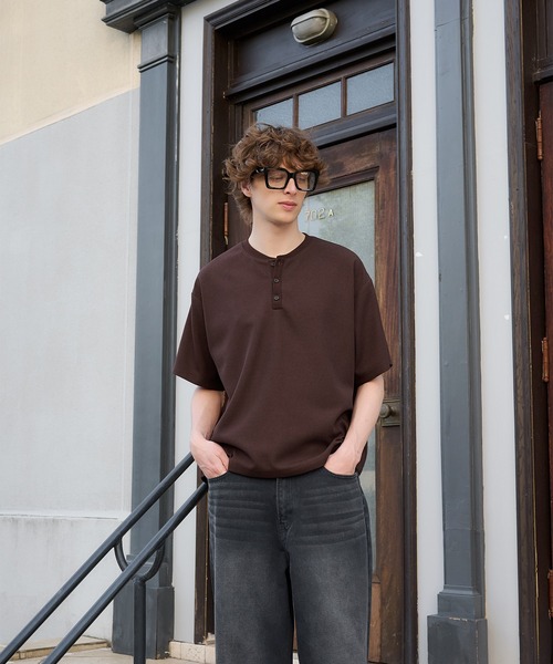 thermal henry neck T‐shirt/サーマルヘンリーネックTシャツ（T