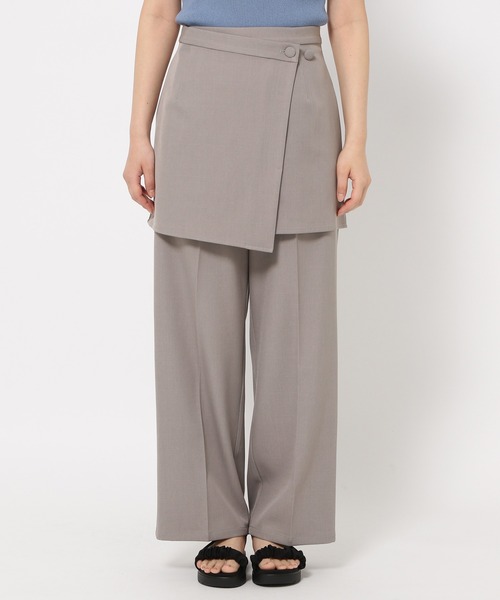 mysty woman(ミスティウーマン)の「ラップスカートセットパンツ 491359(スラックス・レディース・ホワイト系その他/ブラック/グレー・FREE)」の20枚目の写真