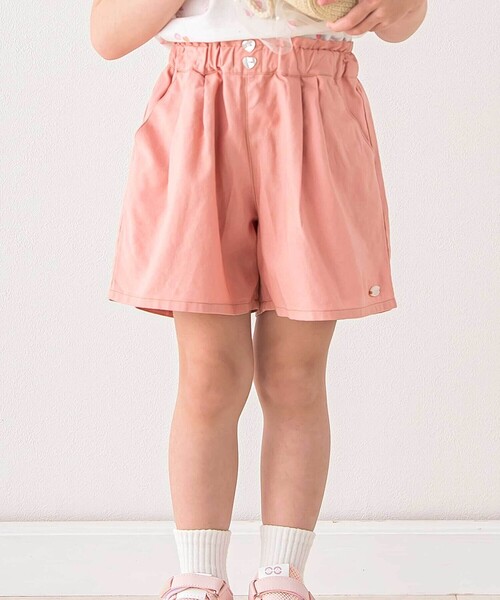 SLAP SLIP(スラップスリップ)の「【お揃い/接触冷感】無地花柄ひまわり麻レーヨンタック入りショートパンツ(90~130cm)(その他パンツ・キッズ・ベージュ/オレンジ/ピンク系その他/イエロー系その他/パープル系その他/ブルー系その他2・120cm/130cm/100cm/110cm/90cm)」の6枚目の写真