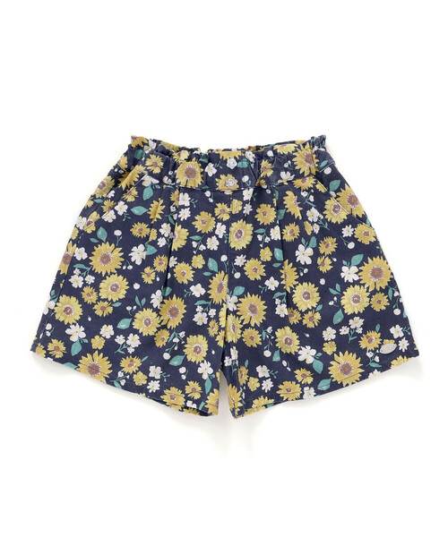 SLAP SLIP(スラップスリップ)の「【お揃い/接触冷感】無地花柄ひまわり麻レーヨンタック入りショートパンツ(90~130cm)(その他パンツ・キッズ・ベージュ/オレンジ/ピンク系その他/イエロー系その他/パープル系その他/ブルー系その他2・120cm/130cm/100cm/110cm/90cm)」の3枚目の写真